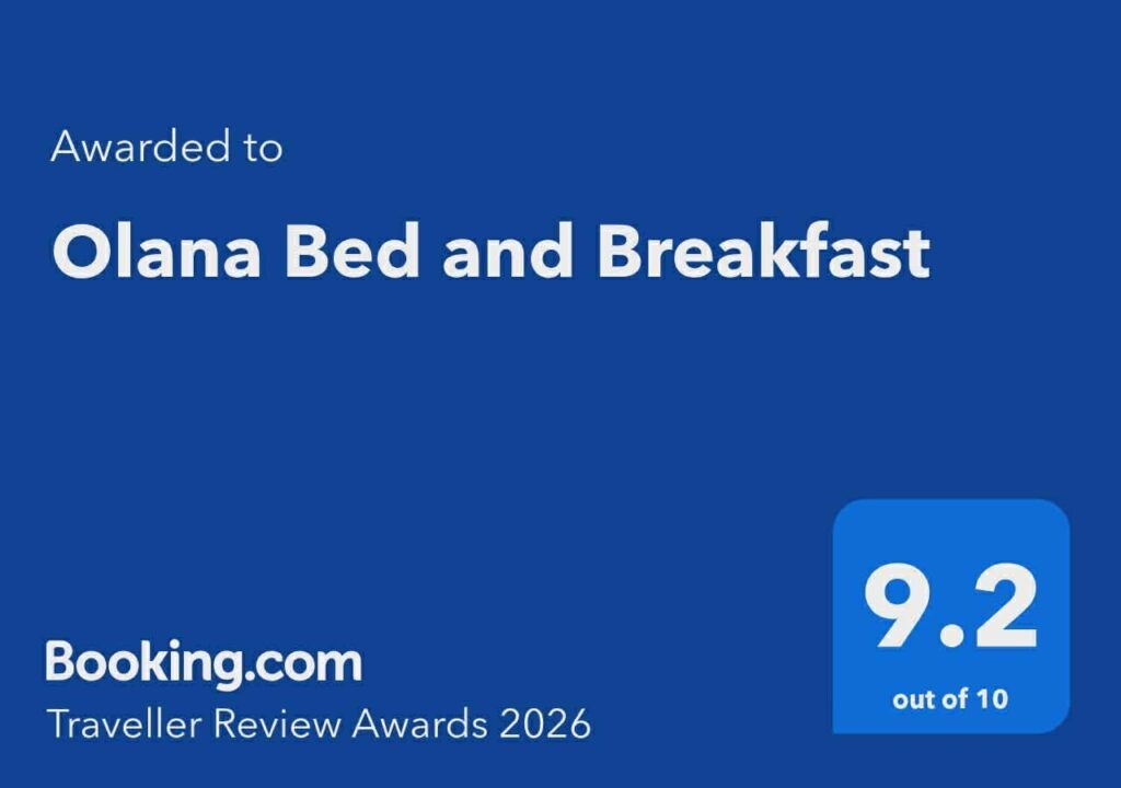 Booking.com Traveller Review Awards 2026, awarded to Olana Bed and Breakfast, scoring 9.2 out of 10